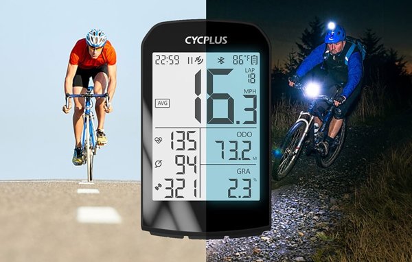 Cycplus M1 Κομπιούτερ Ποδηλάτου GPS - Συμβατό με Strava και TrainingPeaks