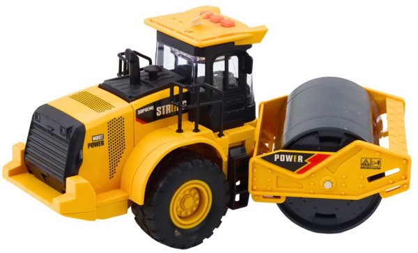 Walec Drogowy Obrotowy Skretny Swiatla Dzwieki Zolty LEAN Toys