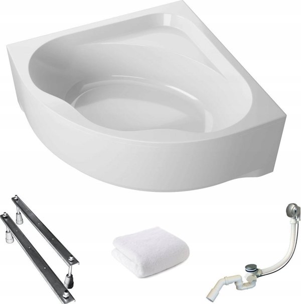 Polimat Μπανιέρα Συμμετρική Standard 150x150cm Λευκή