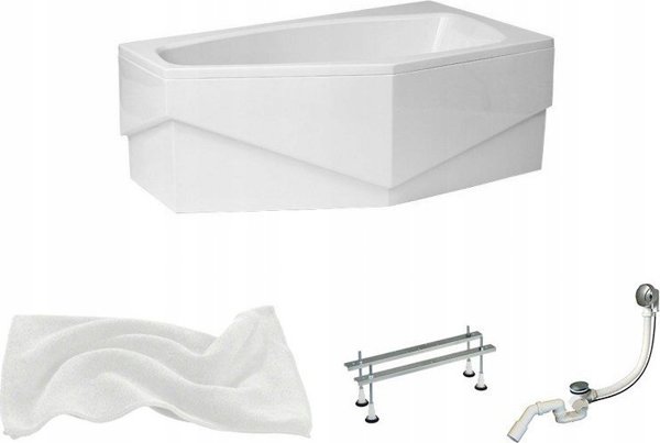 Wanna asymetryczna 140x80 prawa MARIKA