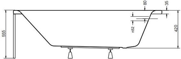 Wanna Besco Talia prostokatna 170 x 75cm