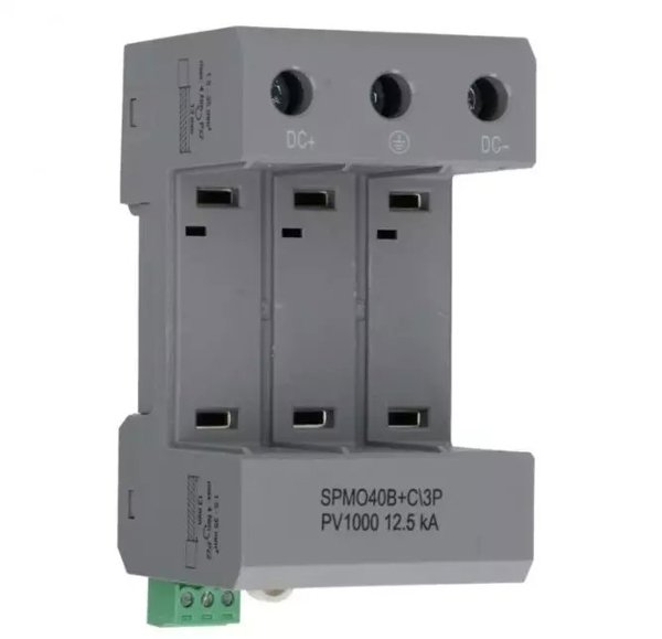 Ogranicznik przepiec Warystorowy do instalacji fotowoltaicznych PV 3P 1000V DC 12.5kA typ 1+2 SPMO40B+C 3P-PV1000
