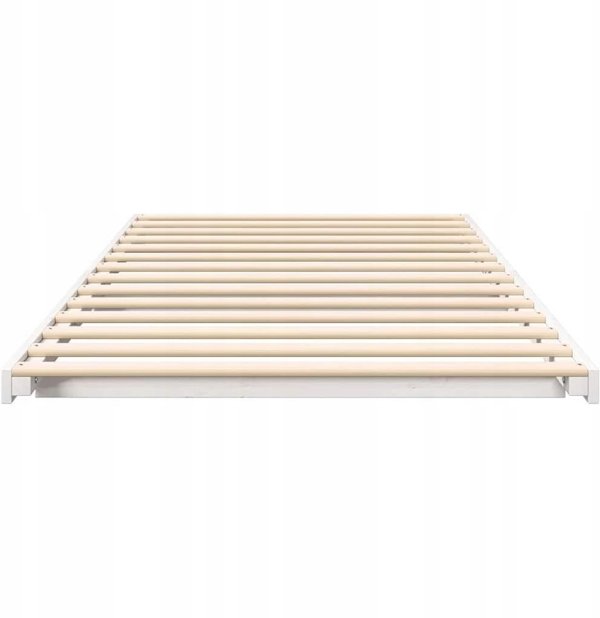 WaszeMeble Πλαίσιο κρεβατιού VidaXL λευκό 90 x 190 cm από μασίφ ξύλο πεύκου