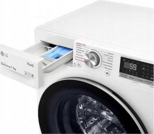 LG F2DV5S7S1E Πλυντήριο-Στεγνωτήριο Ρούχων 8.5kg/5kg, 1200 Στροφές, AI DD, Inverter Direct Drive, Ασημί