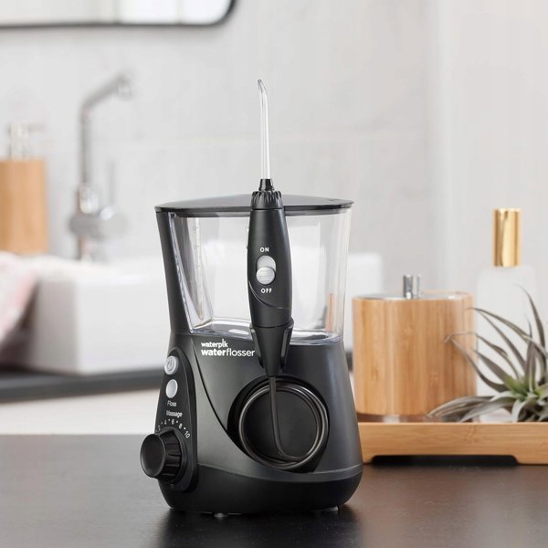 Waterpik Aquarius WP-662E, Black, 90 s, 7 pc(s), Rotation, LED, 1-minute timer with a pause after 30 seconds