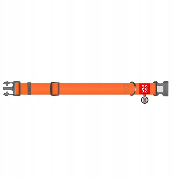Περιλαίμιο Wau Dog WAU DOG WATERPROOF XL 2,5/38-58cm PVC πορτοκαλί