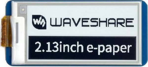 Waveshare Οθόνη E-paper 2.13'' 250x122px SPI - Ασπρόμαυρη για Raspberry Pi Pico - Waveshare 19406