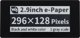 Waveshare Οθόνη αφής E-paper E-Ink - 2,9'' 296x128px - SPI/I2C - ασπρόμαυρη - για Raspberry Pi Pico - Waveshare 20051