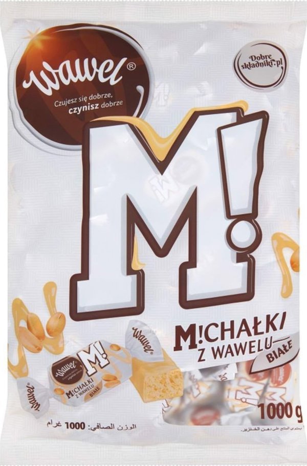 Wawel Cukierki czekoladowe WAWEL MICHALKI ZAMKOWE, biale, 1kg.