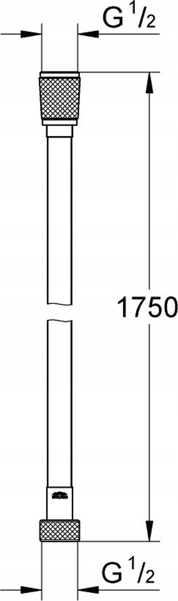 Ασημένιος εύκαμπτος σωλήνας ντους Grohe 175cm (7428388A01)