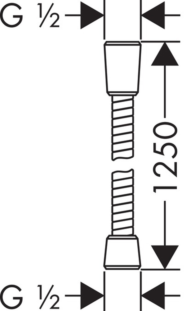 Hansgrohe Sensoflex Μεταλλικός Σπιράλ Ντους 125cm χρώμιο (28132000)