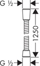 Hansgrohe Sensoflex Μεταλλικός Σπιράλ Ντους 125cm χρώμιο (28132000)