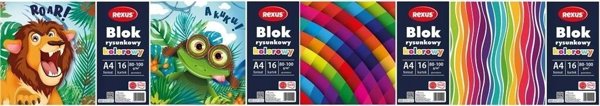 Wektor Μπλοκ Ζωγραφικής A4, 16 Φύλλα 80g, Χρωματιστό, 10 Τεμάχια