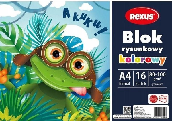 Wektor Μπλοκ Ζωγραφικής A4, 16 Φύλλα 80g, Χρωματιστό, 10 Τεμάχια