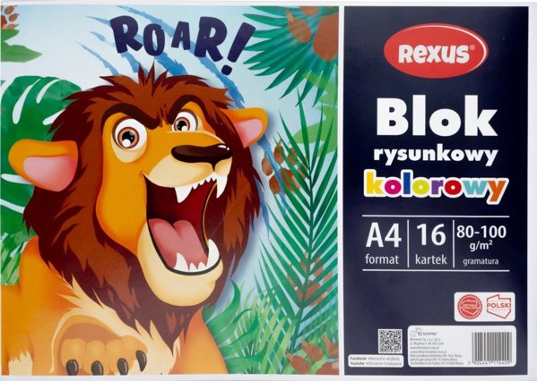 Wektor Μπλοκ Ζωγραφικής A4, 16 Φύλλα 80g, Χρωματιστό, 10 Τεμάχια