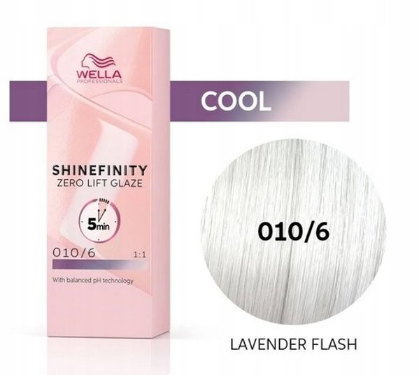 Wella Professionals Shinefinity Zero Lift Glaze 010/6 Lavender Flash, Ημιμόνιμη Βαφή Μαλλιών, 60ml