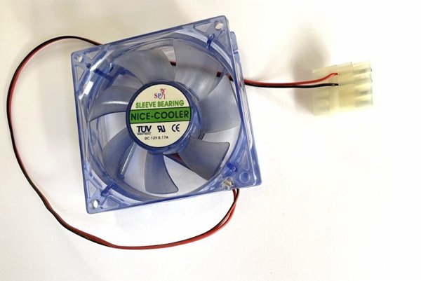 EuroCase Wentylator 80mm 12V/0,17A Μπλε Φωτισμός (Molex)