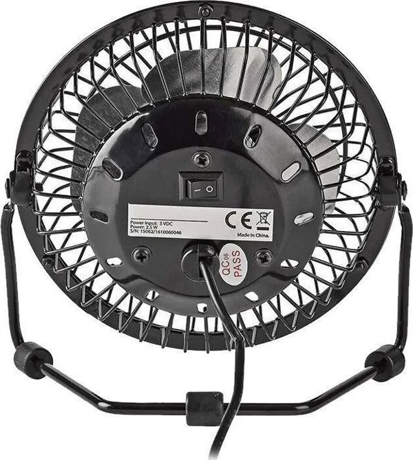 Nedis FNDK1BK10 Ανεμιστήρας Επιτραπέζιος 25cm, Μαύρος