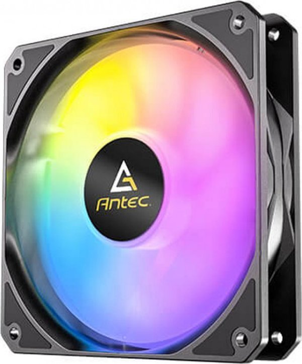 Antec P12 PWM ARGB Ανεμιστήρας Κουτιού Υπολογιστή 120mm Μαύρο (Σετ 3 Τεμαχίων)