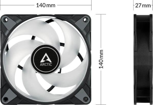 Wentylator Arctic P14 PWM PST A-RGB 0dB (ACFAN00239A) [outlet]