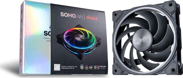 Akasa SOHO AR Ανεμιστήρας Υπολογιστή 120mm, Addressable RGB LED, Αθόρυβη Λειτουργία (AK-FN108)