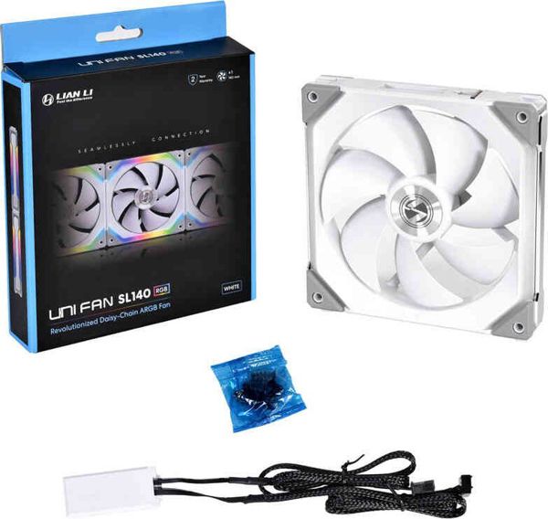 Lian Li Uni Fan SL140 Ανεμιστήρας 140mm White (UF-SL140-1W)