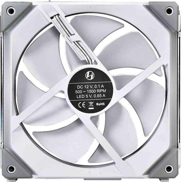 Lian Li UNI FAN SL140 Ανεμιστήρας PC 140mm PWM, 2-pack με Hub, Λευκό (UF-SL140-2W)