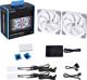 Lian Li UNI FAN SL140 Ανεμιστήρας PC 140mm PWM, 2-pack με Hub, Λευκό (UF-SL140-2W)