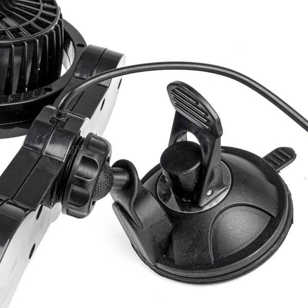 Ανεμιστήρας Αυτοκινήτου με Βεντούζα 12V AMIO-03010