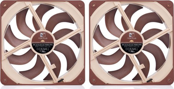 Noctua NF-A14x25 G2 PWM SX2-PP Ανεμιστήρας PC 140mm, 2-Pack, Καφέ