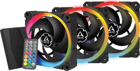 Arctic BioniX P120 A-RGB Ανεμιστήρας PC 120mm 3-Pack με Hub & Controller (ACFAN00156A)