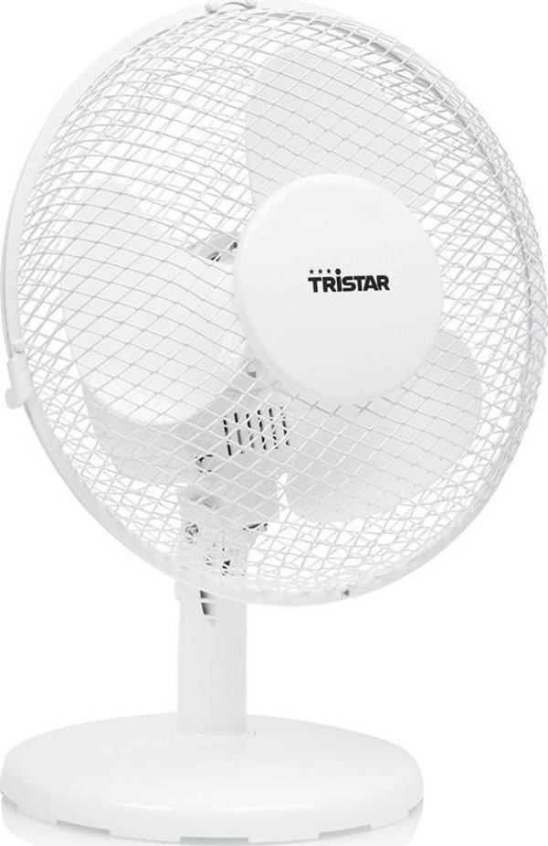 Tristar Επιτραπεζιος ανεμιστηρας VE-5721 Διαμετρος 23 cm, Λευκος, 2 ταχυτητες, 30 W, ταλαντωση