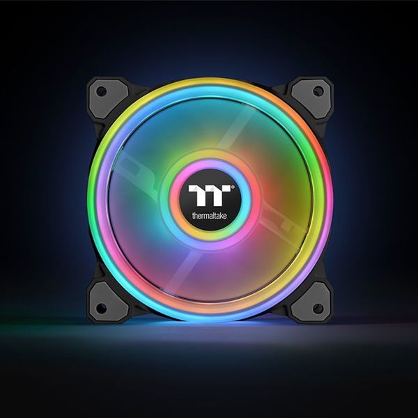 Thermaltake Riing Quad 12 RGB Ανεμιστήρας PC 120mm - Μαύρο (CL-F088-PL12SW-C)
