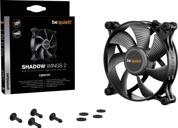 Wentylator be quiet! Shadow Wings 2 120mm PWM Czarny (BL085)