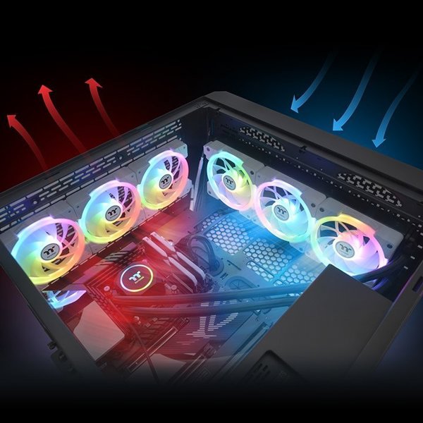 Wentylator Thermaltake SWAFAN EX12 ARGB Bialy 3-pack (CL-F169-PL12SW-A)