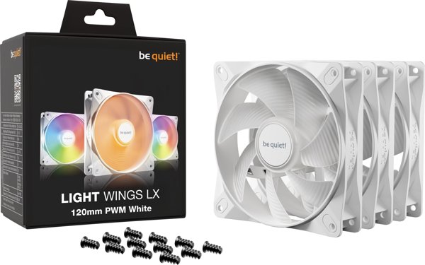 be quiet! Light Wings LX 120mm PWM Ανεμιστήρας PC, Λευκό, 3-pack (BL122)