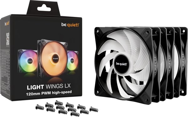 Be Quiet! Light Wings LX 120mm PWM Ανεμιστήρας Υπολογιστή - 3-Pack (BL124)