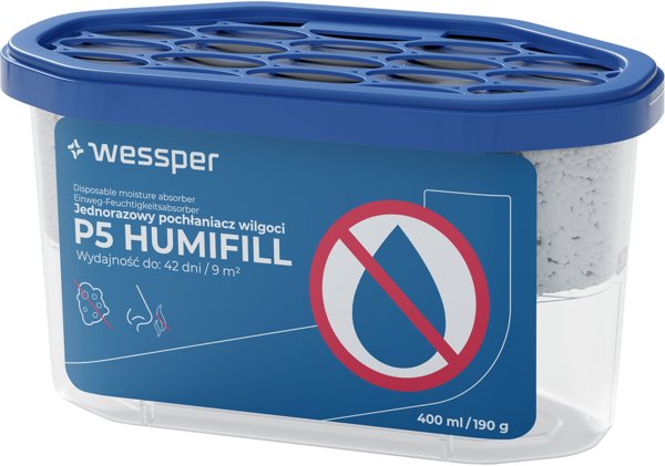 Wessper P5 HUMIFILL Απορροφητής Υγρασίας 400 ml Άοσμος Μίας Χρήσης