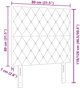 vidaXL Κεφαλάρι Κρεβατιού με Κρύσταλλα, Βελούδινο, Σκούρο Γκρι, 80 cm