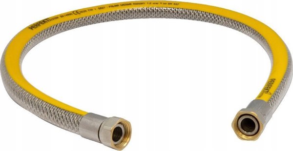 Εύκαμπτος σωλήνας σύνδεσης Perfexim PHA-250/2 DN12 Τύπος1 WW L-1000 Ασφαλής μεταλλικός κυματοειδής εύκαμπτος σωλήνας σύνδεσης EN14800