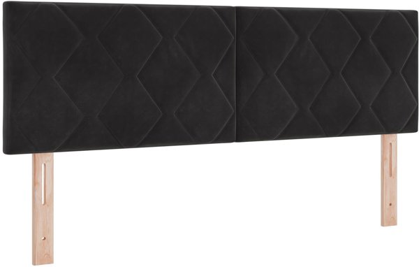 Κεφαλάρι vidaXL με διαμάντια μαύρο 140 cm βελούδο