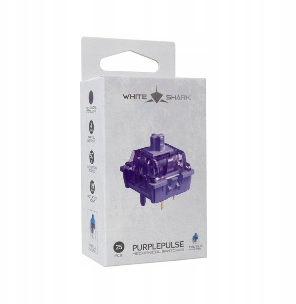 White Shark Purplepulse Mechanical Switches 25 pcs.