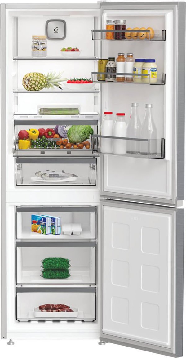 Whirlpool Refrigerator | WHK 26363 XP6E | Energy efficiency class C | Free standing | Combi | Height 186.5 cm | No Frost system | Fridge net capacity 210 L | Freezer net capacity 106 L | 35 dB | Pearl Inox