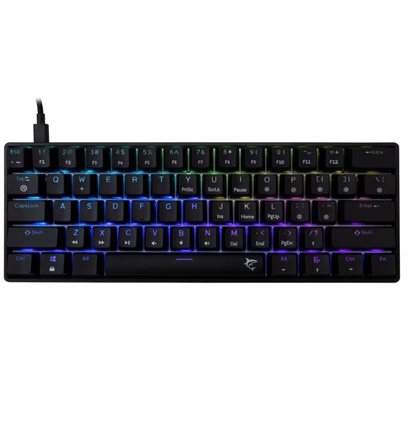 White Shark Shinobi 2 GK-004121 Μηχανικό Πληκτρολόγιο Gaming Blue Switches RGB US Layout Μαύρο