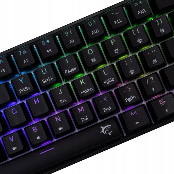 White Shark Shinobi 2 GK-004121 Μηχανικό Πληκτρολόγιο Gaming Blue Switches RGB US Layout Μαύρο