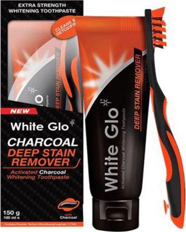 Οδοντόκρεμα Atos White Glo Deep Stain Remover Charcoal 150g