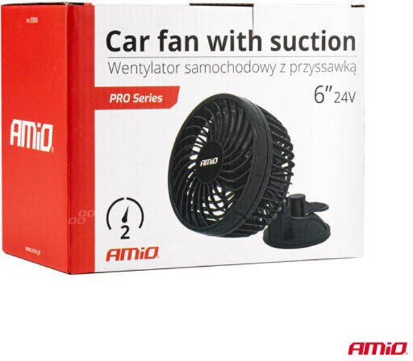 Ανεμιστήρας αυτοκινήτου με βεντούζα 24V AMIO-03004