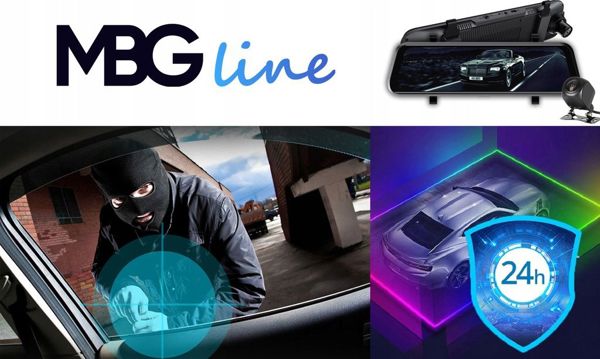 Mbg Line HS900PRO Καταγραφικό Βίντεο Αυτοκινήτου & Κάμερα Οπισθοπορείας Καθρέφτης 10" με Οθόνη Αφής, 2K & Full HD, Sony IMX335 Sensor