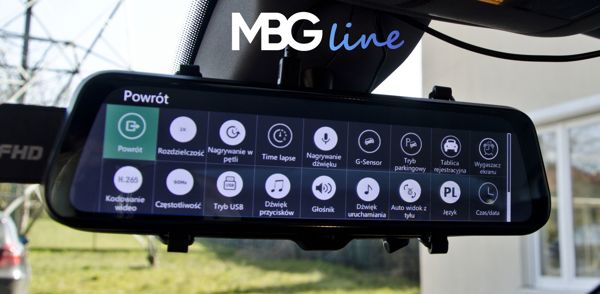 Mbg Line HS900PRO Καταγραφικό Βίντεο Αυτοκινήτου & Κάμερα Οπισθοπορείας Καθρέφτης 10" με Οθόνη Αφής, 2K & Full HD, Sony IMX335 Sensor