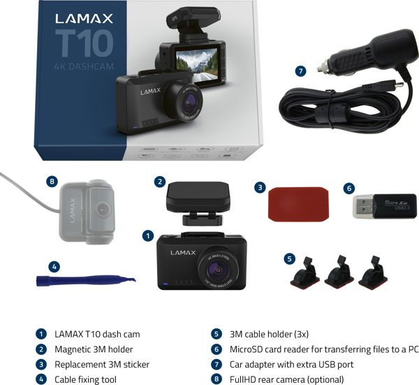Lamax T10 Κάμερα Αυτοκινήτου 4K με Radar Detector & GPS - Καταγραφικό Βίντεο